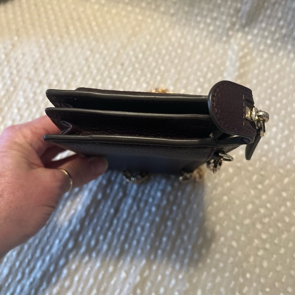 Kate Spade deep purple Wristlet with Gold Chain - Picture 3 of 10